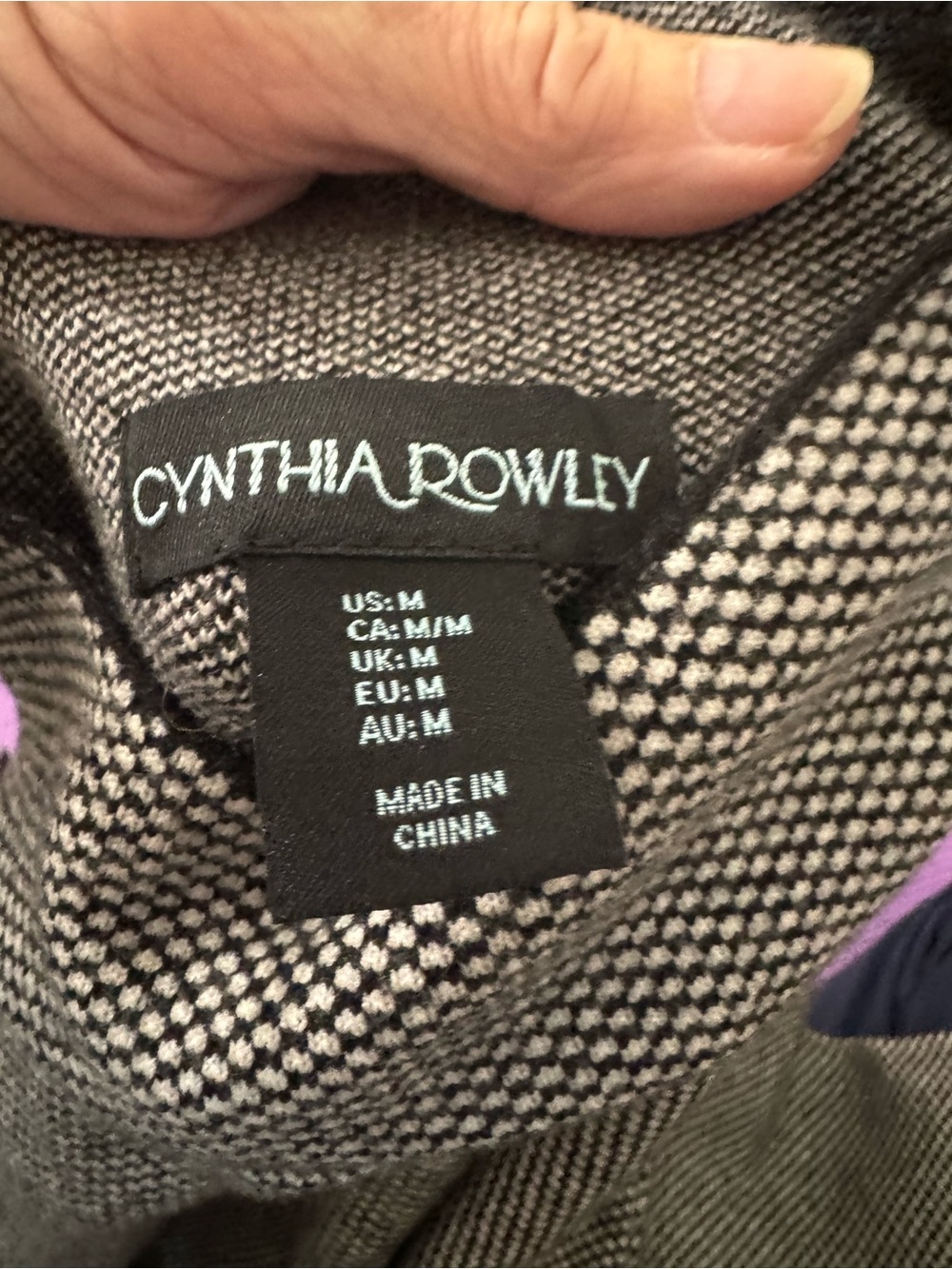 Cynthia Rowley Black and White Textured Knit Top